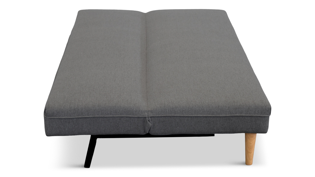 lawson dark grey 3 seater sofa bed side open
